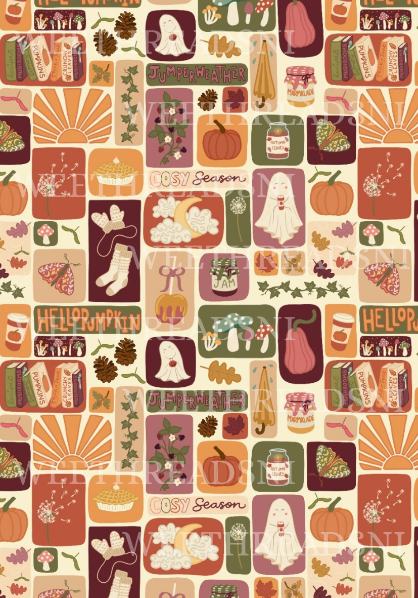 Groovy Autumn Rose - PRINT