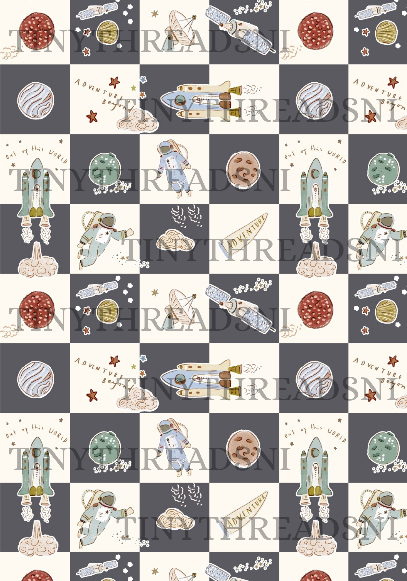 Spaceman Checkerboard - PRINT
