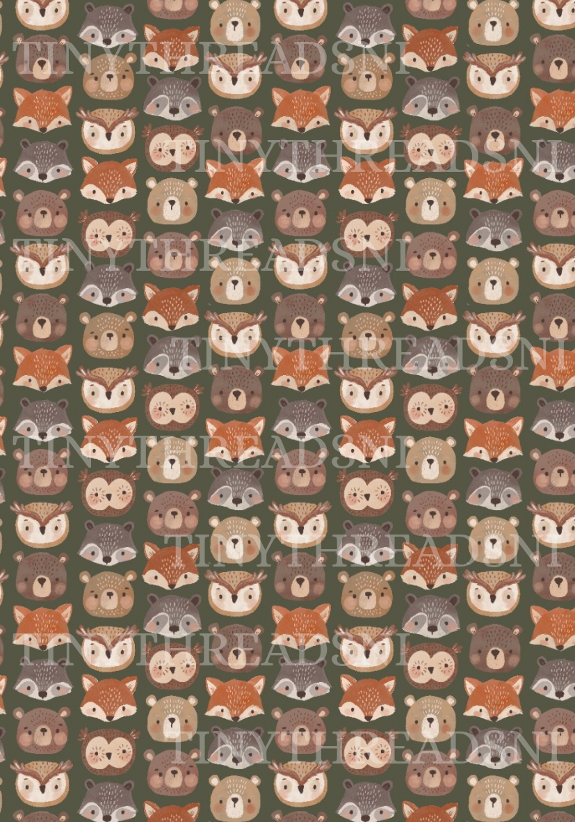 Woodland Faces - PRINT