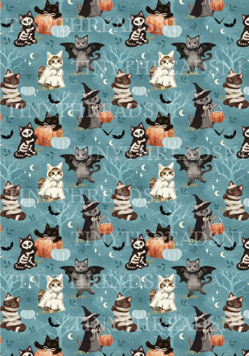 Halloween Kitties - PRINT