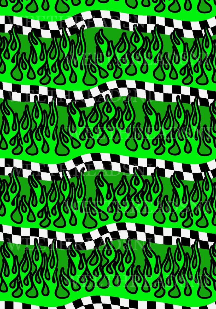 Green Flames - PRINT