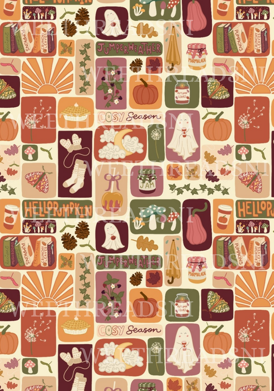 Groovy Autumn Rose - PRINT