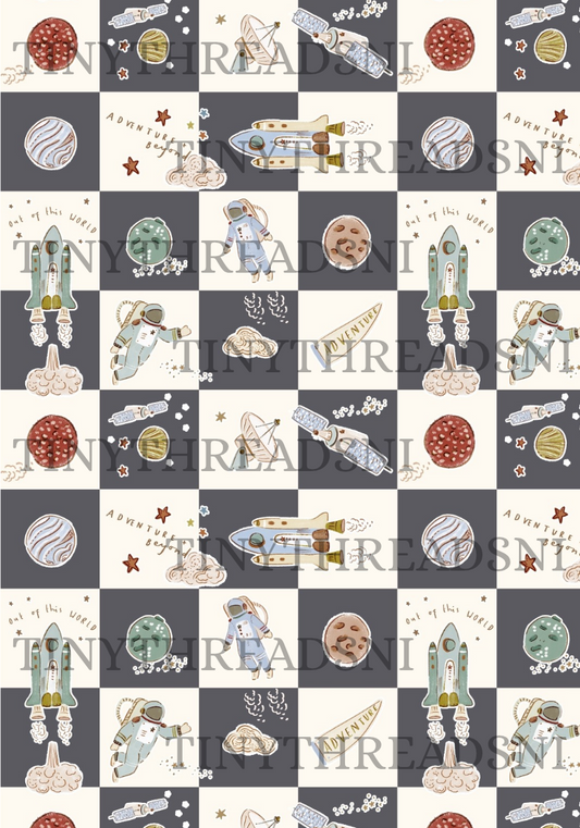 Spaceman Checkerboard - PRINT