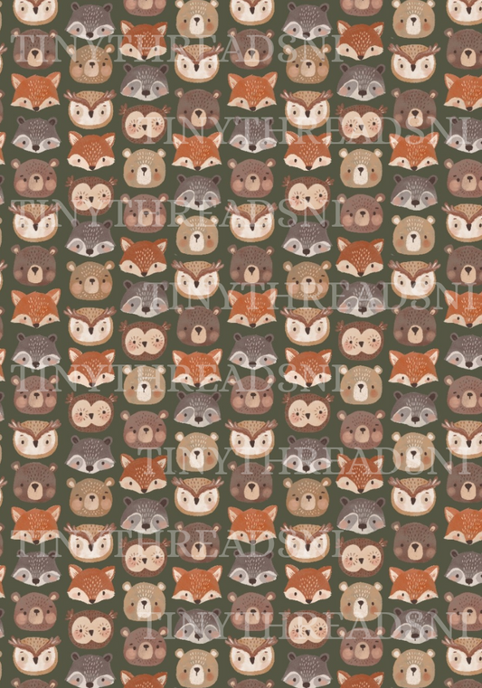 Woodland Faces - PRINT