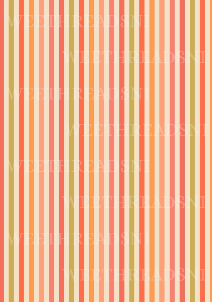 Peach Stripes - PRINT
