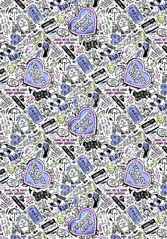 Emo Lyrics Pastel - PRINT