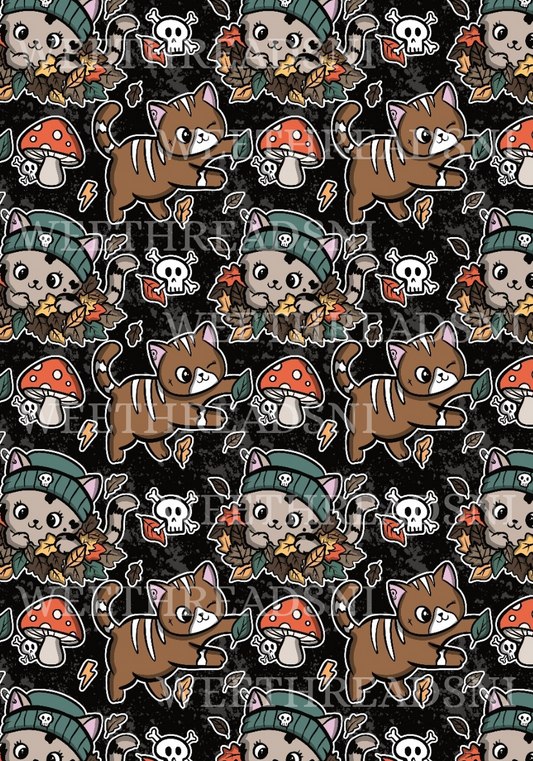 Fall Kitty - PRINT